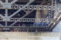 The group of people on queue for bridge climbing at Sydney Harbour bridge. Royalty Free Stock Photo